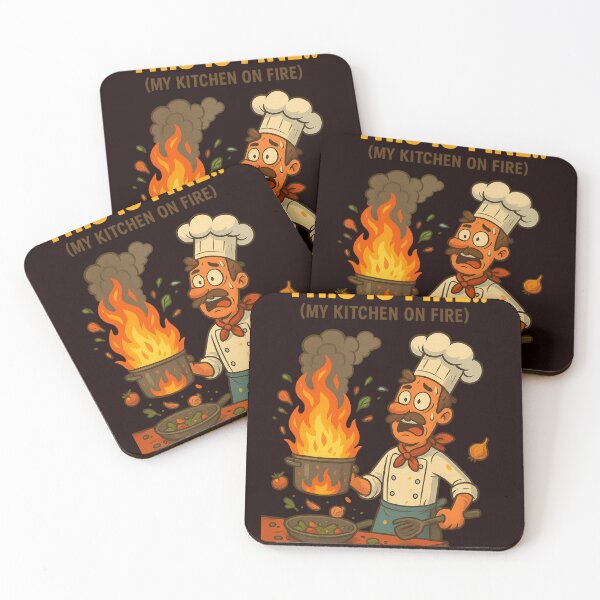 Item preview, This Is Fine... (My Kitchen On Fire) designed and sold by FrameFlow.
