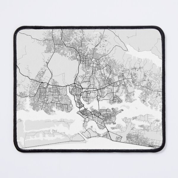 Item preview, Abidjan City Map of Côte d'Ivoire - Light designed and sold by deMAP.