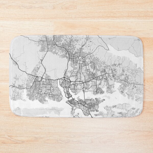 Item preview, Abidjan City Map of Côte d'Ivoire - Light designed and sold by deMAP.