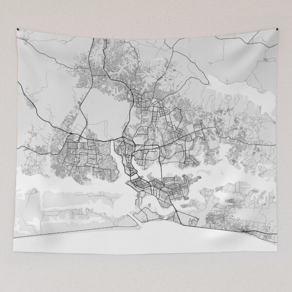 Item preview, Abidjan City Map of Côte d'Ivoire - Light designed and sold by deMAP.