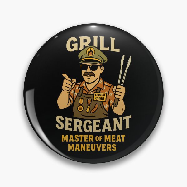Item preview, Grill Sergeant – Master of Meat Maneuvers designed and sold by KatelynMitalski.