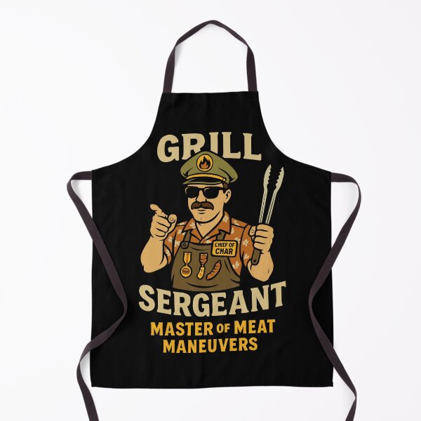 Item preview, Grill Sergeant – Master of Meat Maneuvers designed and sold by KatelynMitalski.