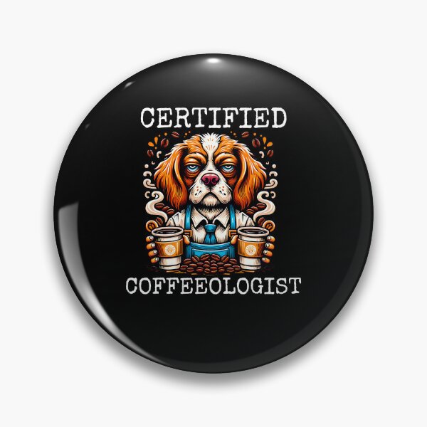 Item preview, Certified Coffeeologist - Funny Dog Coffee Illustration designed and sold by HustleBossLady247.