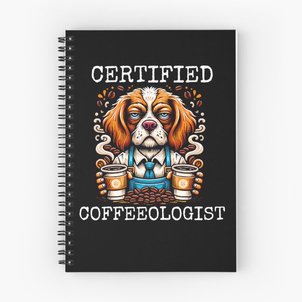 Item preview, Certified Coffeeologist - Funny Dog Coffee Illustration designed and sold by HustleBossLady247.
