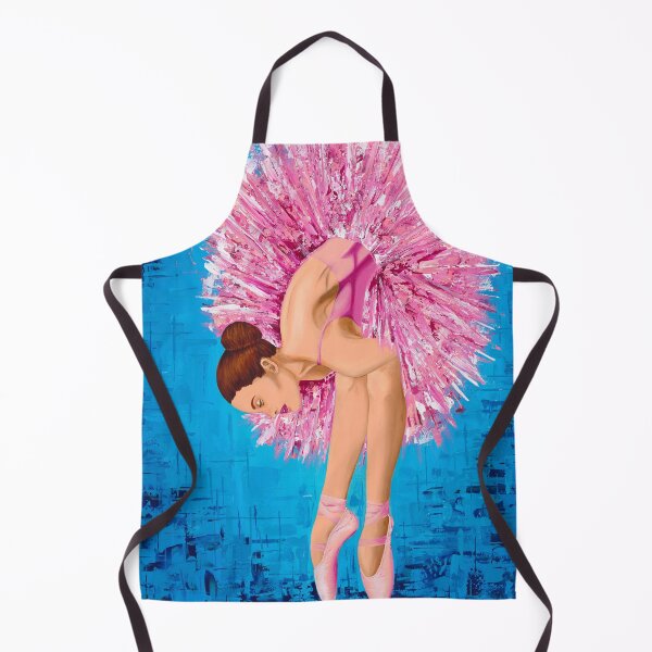 Aperçu de l'œuvre Tendu bleu, ballerine abstraite, tutu rose créée et vendue par emmalyonsart.