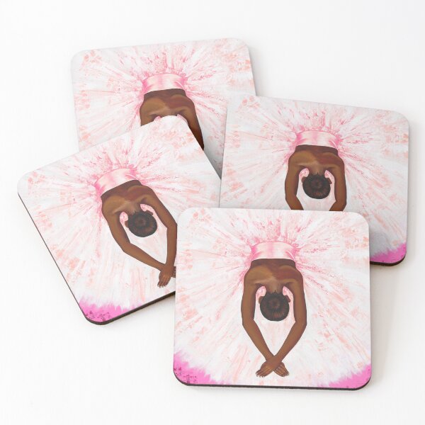 Item preview, Plié in Pink, abstract ballerina, black prima ballerina designed and sold by emmalyonsart.