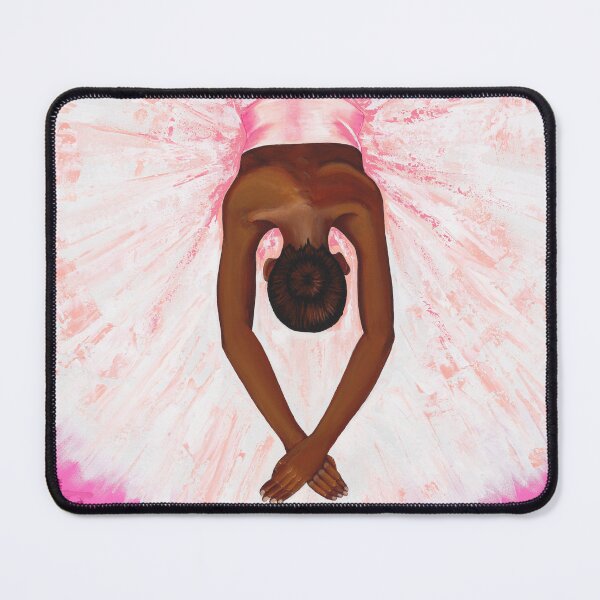 Item preview, Plié in Pink, abstract ballerina, black prima ballerina designed and sold by emmalyonsart.