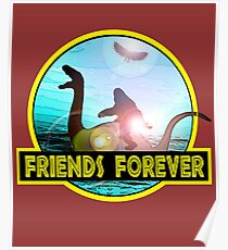 Loch Ness Monster, Bigfoot and Mothman; Friends Forever Poster