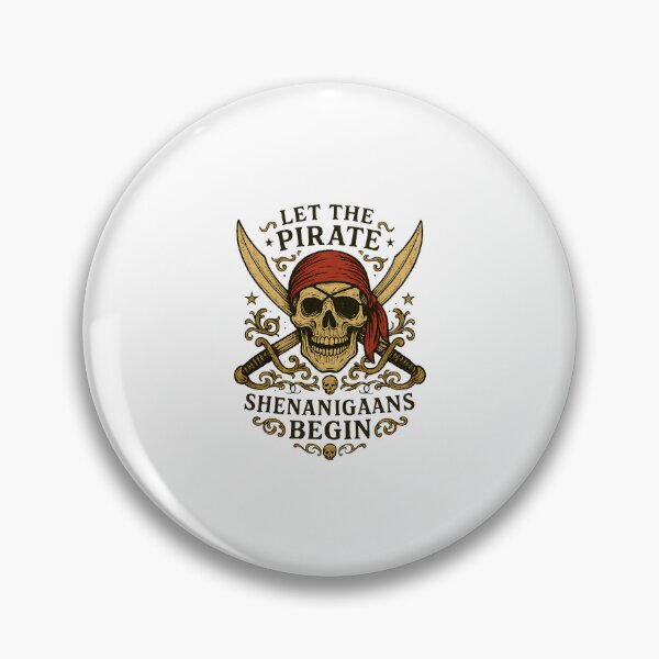 Item preview, Halloween Skull Let The Pirate Shenanigans Begin designed and sold by diyoor.