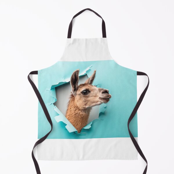 Item preview, A llama realistic llapoking its head through a torn paper HOLE designed and sold by elkuni.