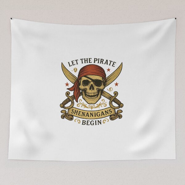 Item preview, Halloween Skull Let The Pirate Shenanigans Begin  designed and sold by diyoor.