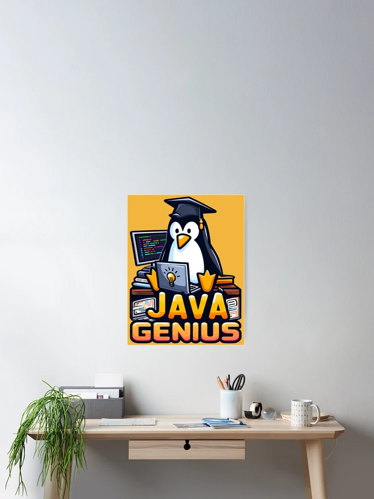Thumbnail 2 of 3, Poster, Java Genius, typography designed and sold by maxmaj.
