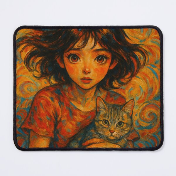 Item preview, Vibrant Abstract Cat Portrait designed and sold by JonelleTshirts.