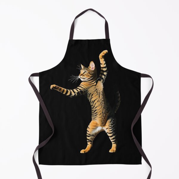 Item preview, a Tabby cat standing upright on its hind legs with its front legs raised dramatically designed and sold by C-DesignsMerch.