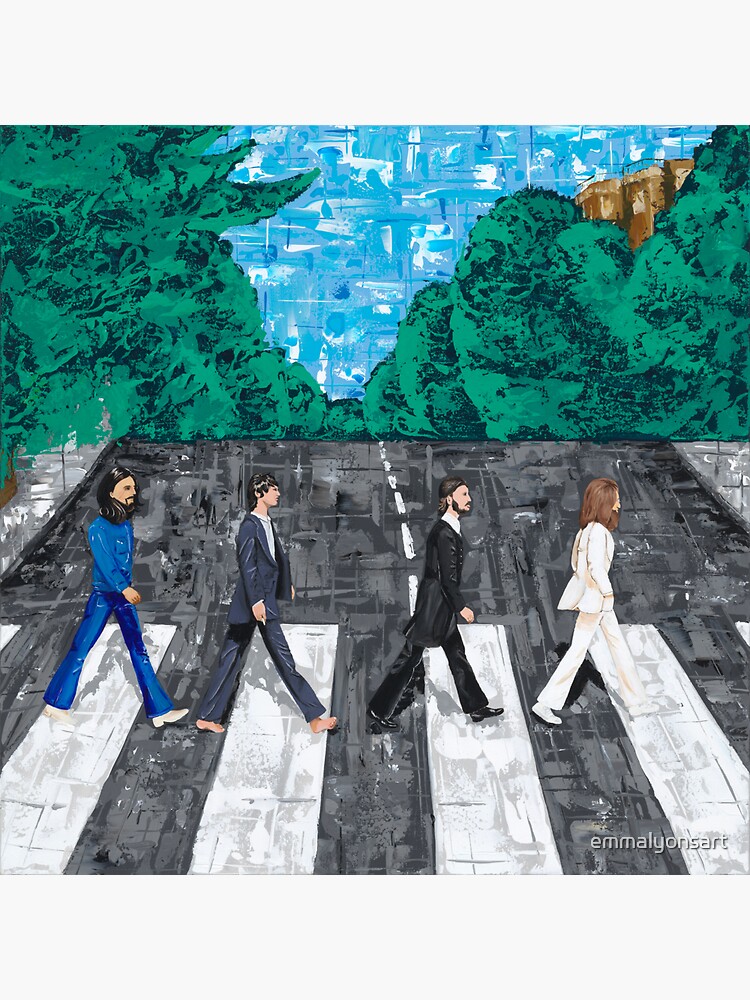 Abstract “Abbey Road”, Beatles album cover Sticker