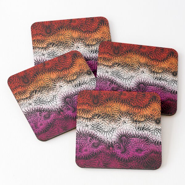 Item preview, Grunge Punk Trippy Groovy Eclectic Abstract Lesbian Pride Flag designed and sold by Chaos Queery.
