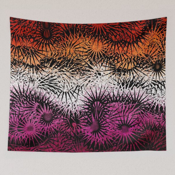Item preview, Grunge Punk Trippy Groovy Eclectic Abstract Lesbian Pride Flag designed and sold by Chaos Queery.