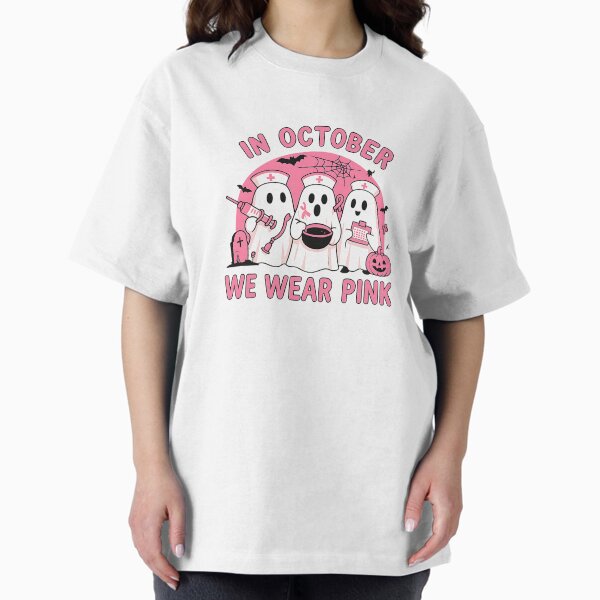 Item preview, In October We Wear Pink Breast Cancer Awareness Cute Ghost designed and sold by TalalosART.