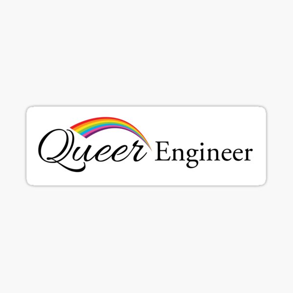 Item preview, Queer Engineer Logo Style Sticker designed and sold by HammieCreations.