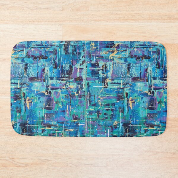 Item preview, “Stardust”, turquoise blue purple linear geometric abstract designed and sold by emmalyonsart.