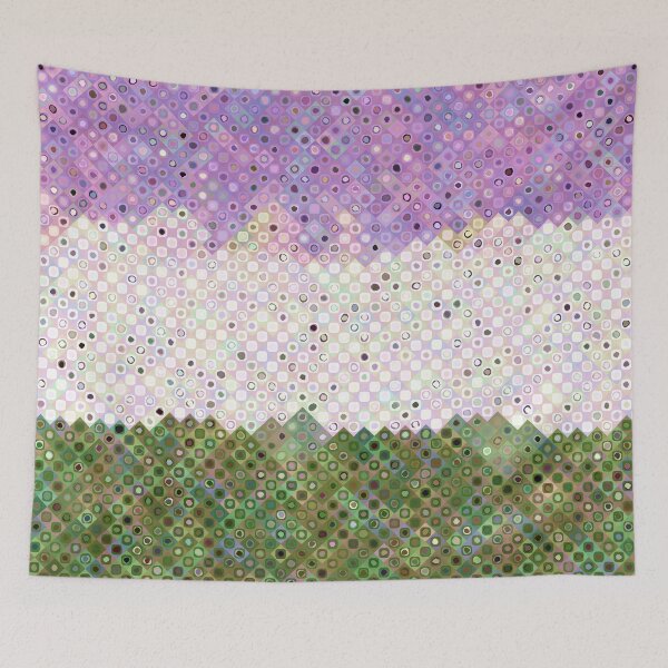 Item preview,  Groovy Quirky Geometric Abstract Genderqueer Pride Flag designed and sold by Chaos Queery.