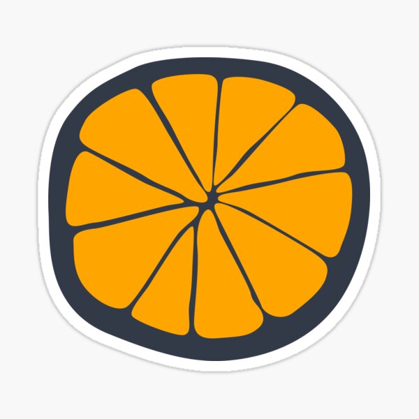 Item preview, Orange Slice Graphic| Flat Fruit Illustration | Citrus Pop Art Style designed and sold by ArtsHenriquee.