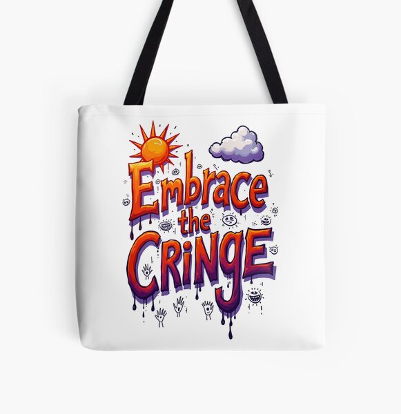 Item preview, Embrace the Cringe | Wholesome Awkward Vibes Design | Funny Retro Quirky Quote for Cringe-Lovers designed and sold by BeamiCreations.