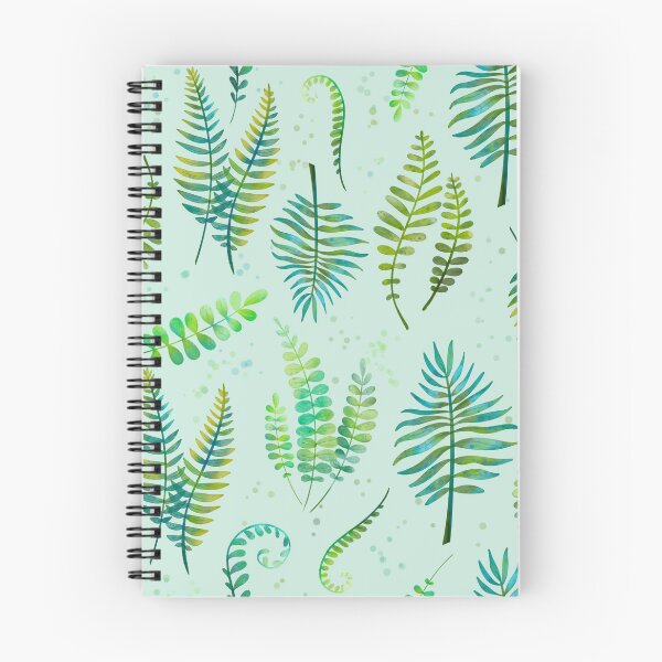Item preview, Watercolor Fern Seamless Pattern on a Pale Blue Background  designed and sold by Cherie Brunetti.
