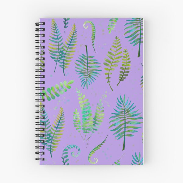 Item preview, Watercolor Fern Seamless Pattern on a Lilac Background  designed and sold by Cherie Brunetti.
