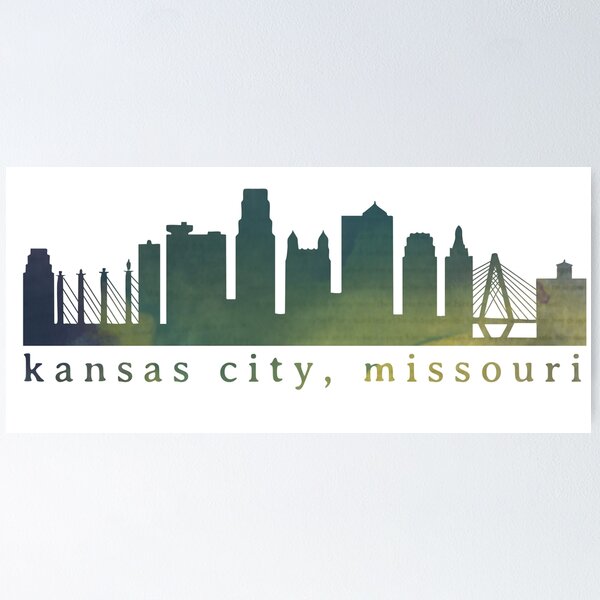 Item preview, Kansas City Skyline Watercolor Grunge - Bold 1 designed and sold by calliew1217.