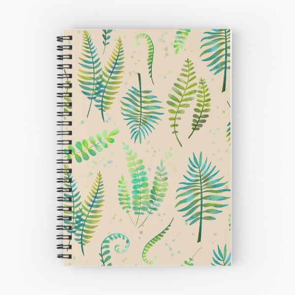 Item preview, Watercolor Fern Seamless Pattern on a Tan Background  designed and sold by Cherie Brunetti.