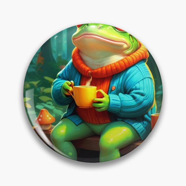 Item preview, Frog Café – Cute Cozy Vibes designed and sold by Migiteart.