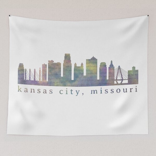 Item preview, Kansas City Skyline Watercolor Grunge - Bold 3 designed and sold by calliew1217.