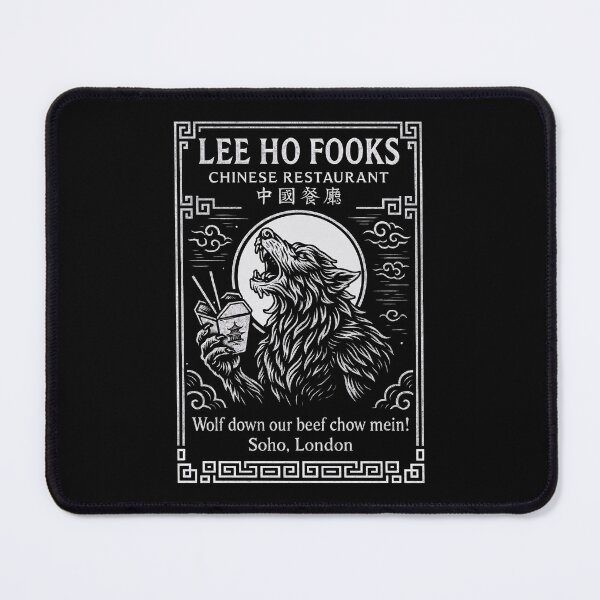 Item preview, Lee Ho Fooks – Retro Werewolf Chinese Restaurant Parody Design designed and sold by Victor Shadehorn.