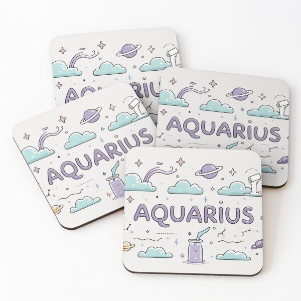 Item preview, Cute Aquarius Zodiac Sign | Cartoon Astrology Design designed and sold by xbellabella.