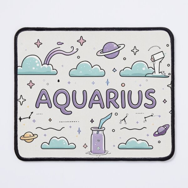 Item preview, Cute Aquarius Zodiac Sign | Cartoon Astrology Design designed and sold by xbellabella.