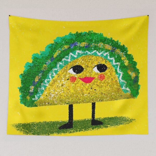 Item preview, Smiling Taco with Cheeky Eyes designed and sold by bubblegoth.