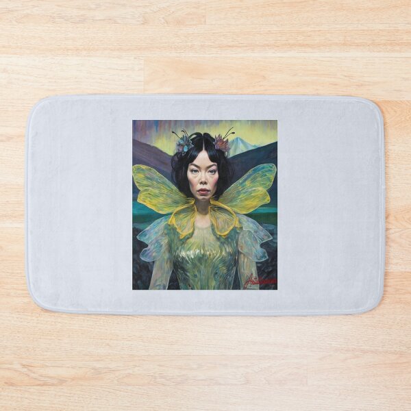 Item preview, "Björk's Ethereal Portrait: Iconic Visionary in Nature's Embrace" designed and sold by Artisticanvas.