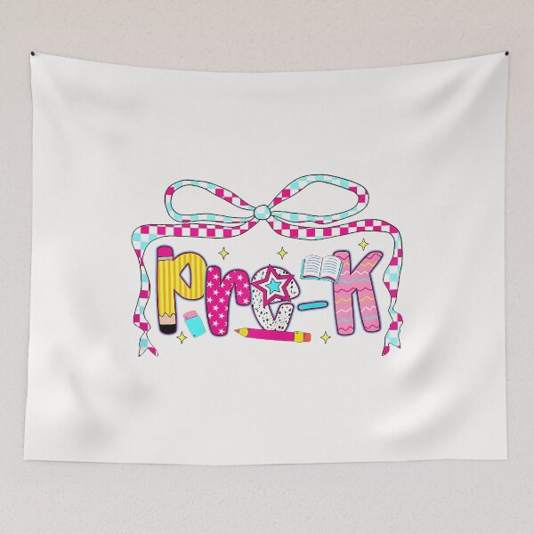Item preview, Preppy Groovy Pre-K Coquette Bow Back To School designed and sold by cawtoon.