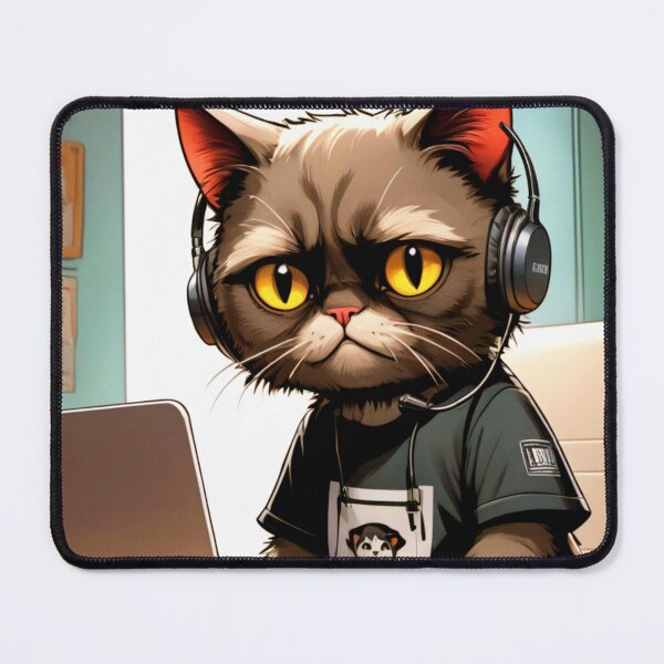 Item preview, Angry Cat Working From Home designed and sold by Migiteart.