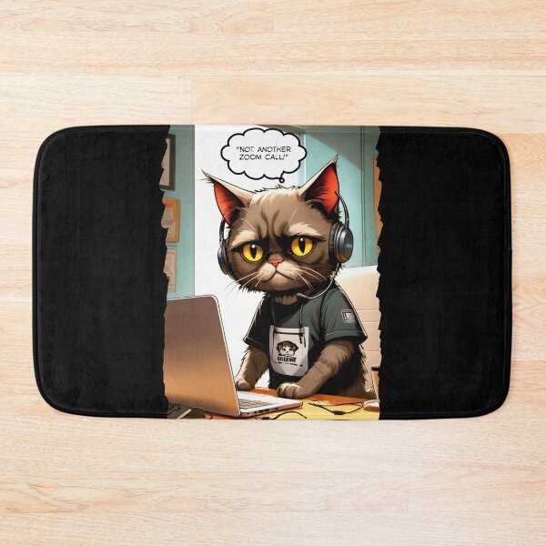 Item preview, Angry Cat Working From Home designed and sold by Migiteart.