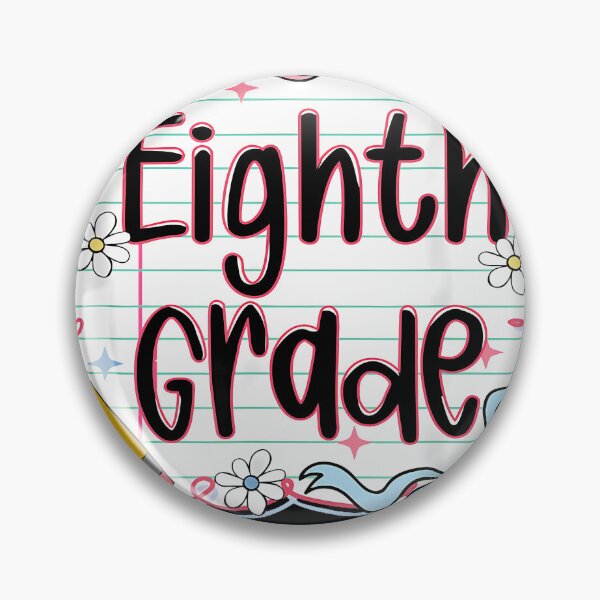 Item preview, Eighth Grade Back To School For Girls Pink Notebook designed and sold by cawtoon.