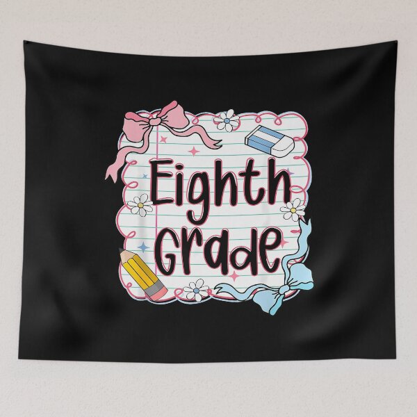 Item preview, Eighth Grade Back To School For Girls Pink Notebook designed and sold by cawtoon.