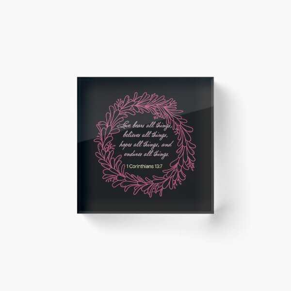 Item preview, Love – 1 Corinthians 13:7 | Bible Verse designed and sold by JirehKollezion.