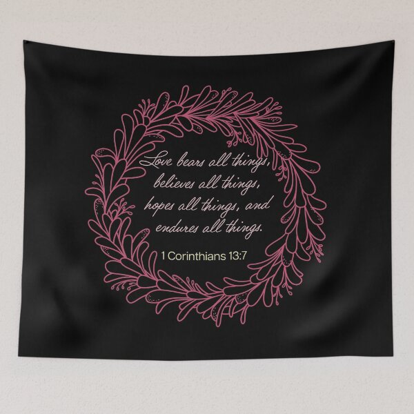 Item preview, Love – 1 Corinthians 13:7 | Bible Verse designed and sold by JirehKollezion.