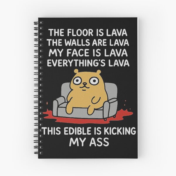 Item preview, Funny Edible Reaction Meme with Lava Everywhere and Confused Bear Illustration designed and sold by love3617.
