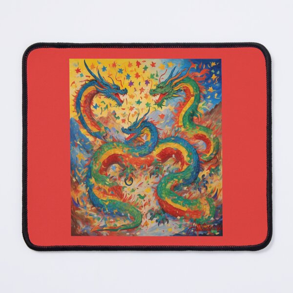 Item preview, "Entwined Dancing Dragons for Chinese Duanwu" designed and sold by Artisticanvas.