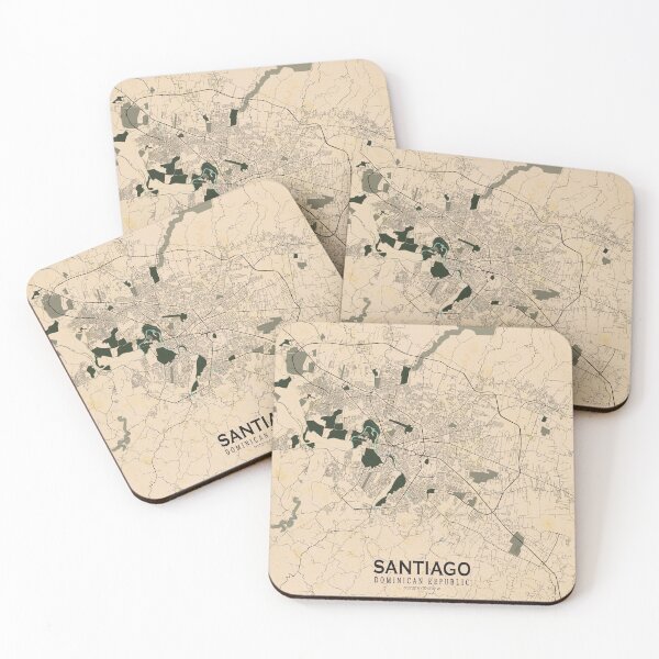 Item preview, Santiago de los Caballeros City Map of Dominican Republic - Vintage designed and sold by deMAP.