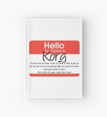 Hello My Name Is Korg Hardcover Journal