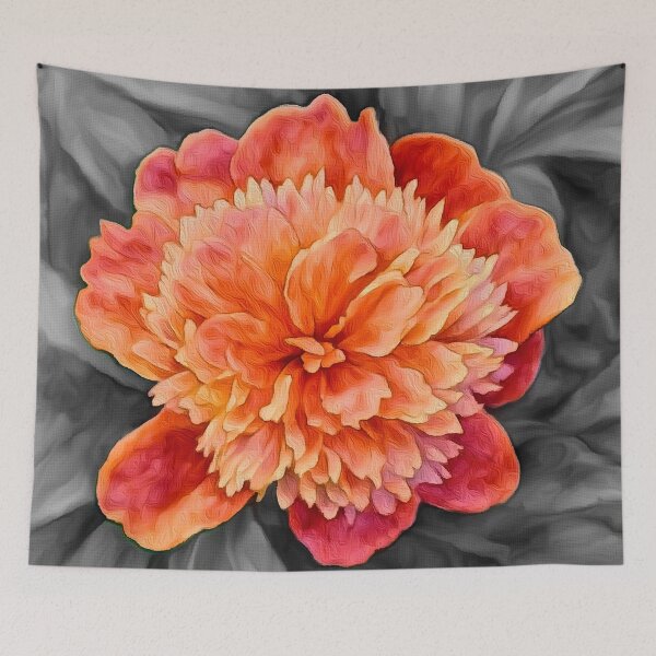 Item preview, The First Peony on B&W 7 designed and sold by BloomingbySJ.